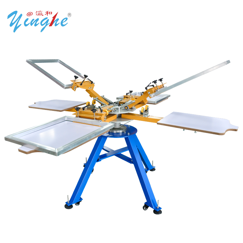 4 Color 4 Station  Screen Printer  Machine
